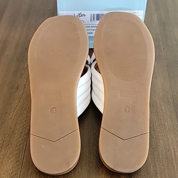 SEYCHELLES Word for Word White Leather Sandals 8 NIB - Picture 4 of 7